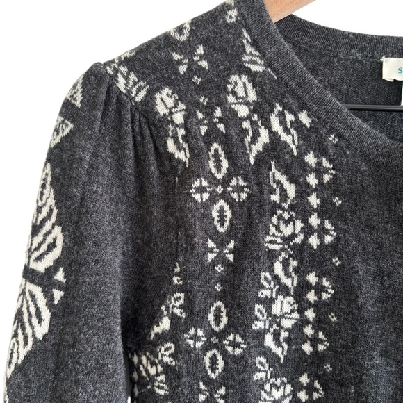 Sundance Anya Nordic Fair Isle Wool Blend Sweater Cardigan Full Zip Size Small - Picture 16 of 16